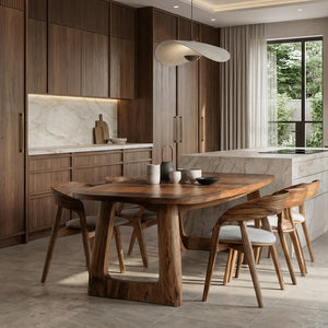Organic Contemporary Dining Table With Sculptural Elegance For Dining Room