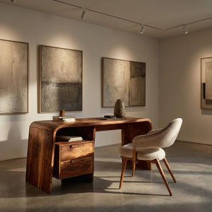 Modern Writing Desk With Drawers For Workspace