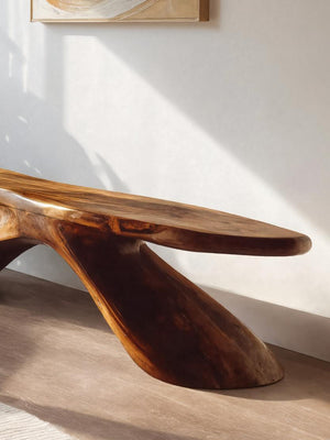 Sculptural Organic Bench For Entryway Or Living Room