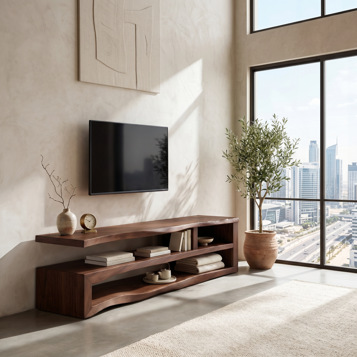 Scandinavian Minimal TV Stand For Studio Interior