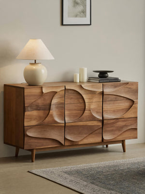 Contemporary Carved Sideboard For Living Room Or Dining Room