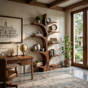 Minimal Natural Wood Bookshelf For Home