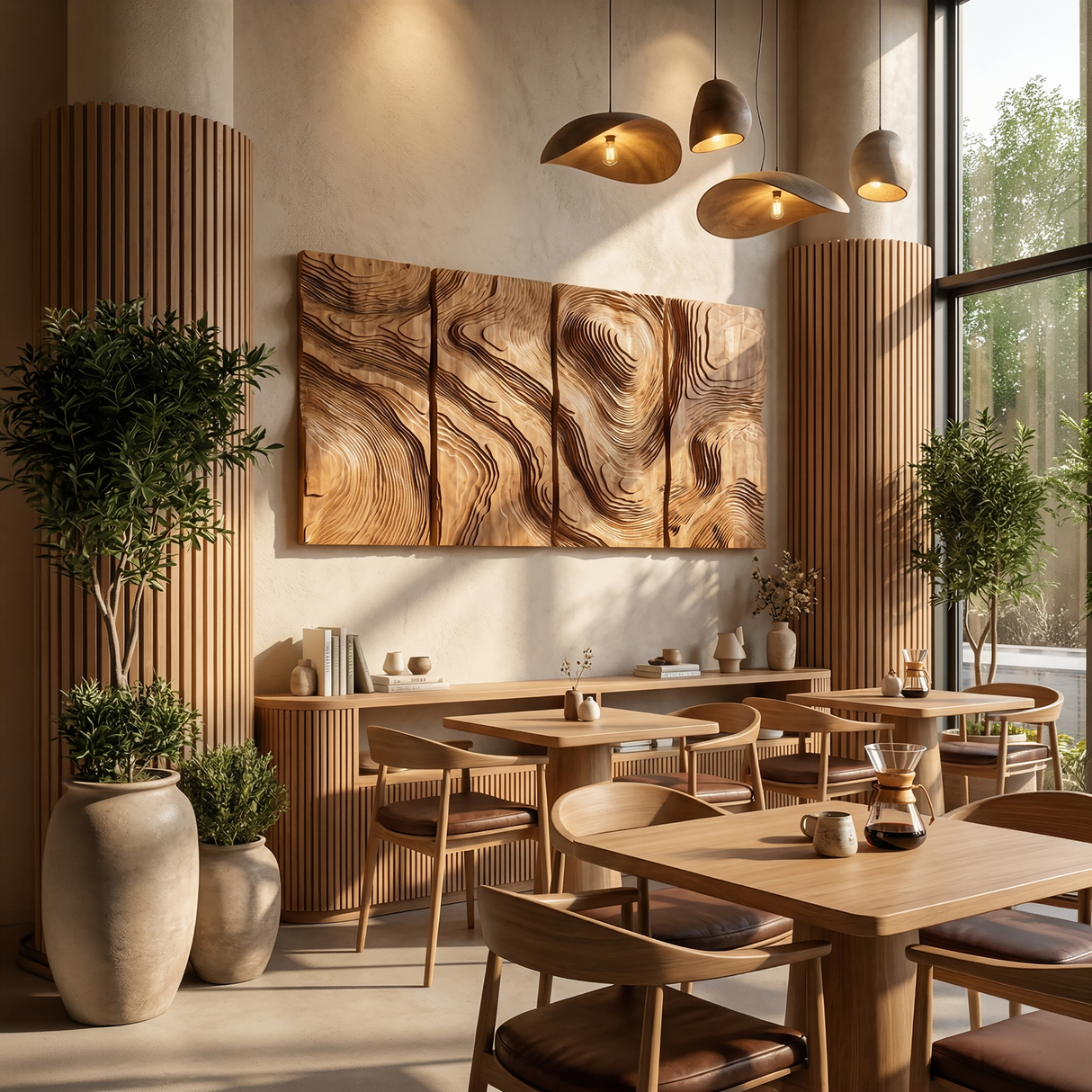 Contemporary Spiral Wood Wall Art For Luxury Living Room Decor