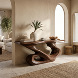 Rustic Live Edge Console Table Modern Residence