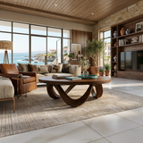 Modern Coffee Table Unique Base Design For Living Room