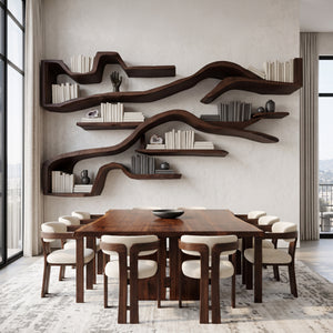 Organic Floating Bookshelf For Living Room Or Study