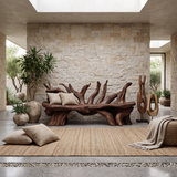 Mid Century Wooden Bench Outdoor Decor For Sleek Exteriors