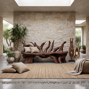 Mid Century Wooden Bench Outdoor Decor For Sleek Exteriors