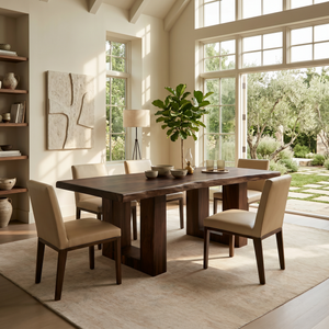 Minimalist Dining Table For Poolside Dining Area