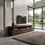 Handcrafted Media Cabinet Console For Living Room