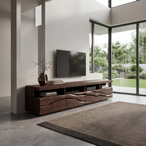 Handcrafted Media Cabinet Console For Living Room