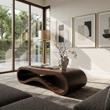 Modern Wave Coffee Table With Drawer For Living Room