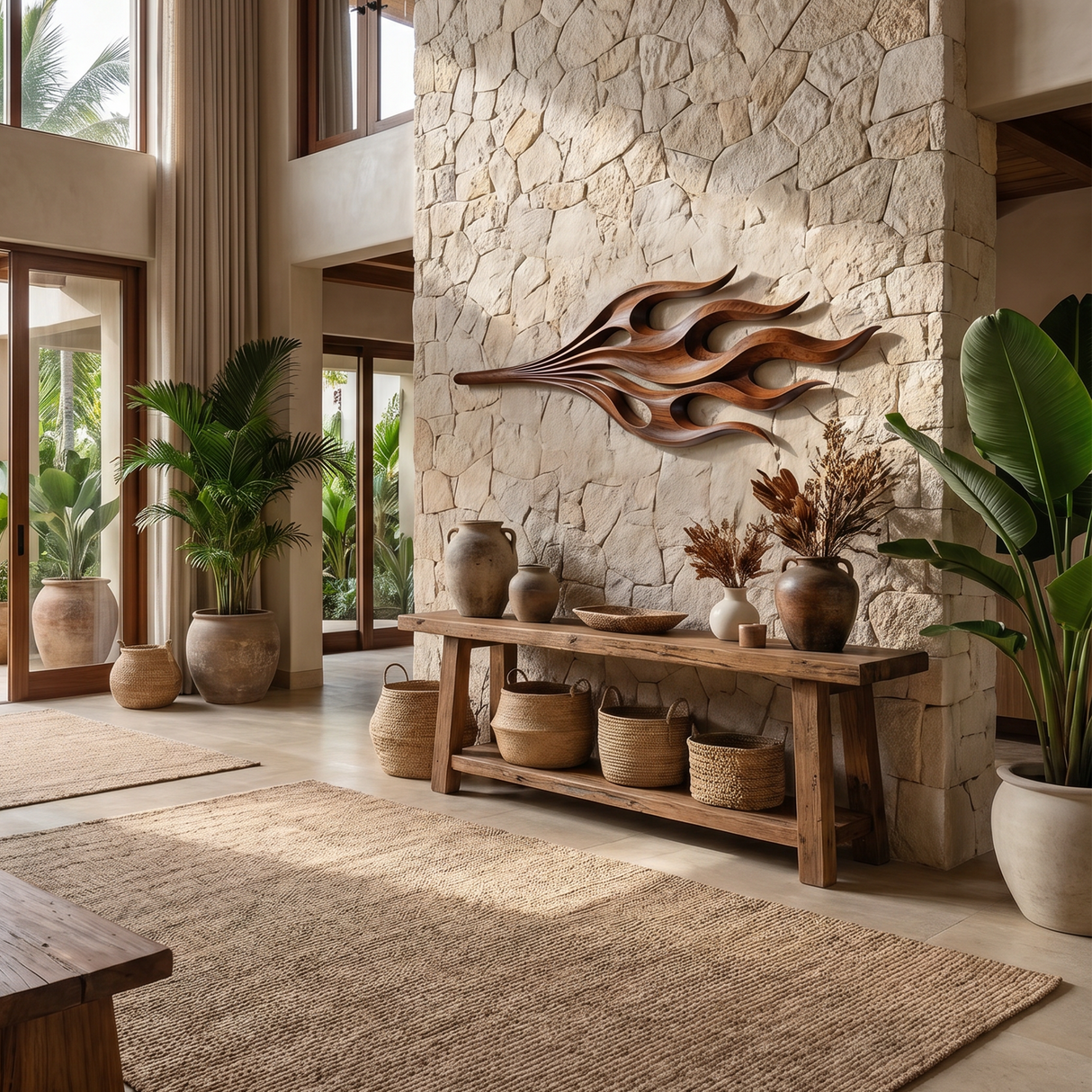 Modern Abstract Wall Art Panel For Grand Foyer Interior