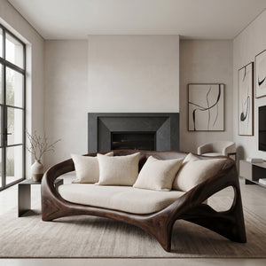 Organic Sculptural Sofa For Living Room Space