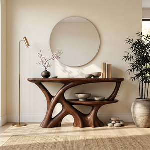 Organic Root Base Console Table Luxury Entryway