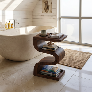 Minimalist Sculptural Side Table For Contemporary Living Space