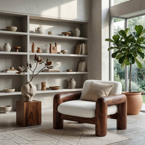 Modern Chunky Frame Armchair For Cozy Living Room