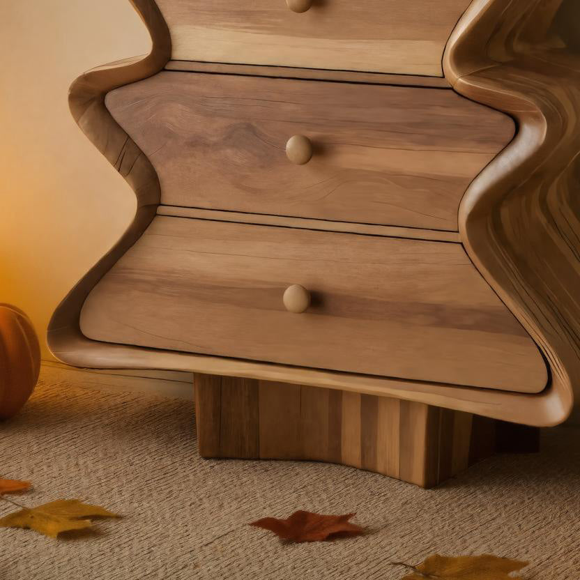 Modern Halloween Curved Wooden Drawer Chest For Bedroom Or Living Room