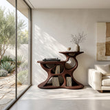 Modern Record Player Cabinet Sculptural Design For Living Room