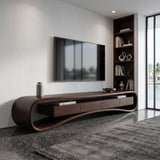 Modern Luxury Curved Media Console For Living Room
