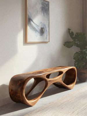 Modern Organic Bench For Entryway Or Furniture Hallway