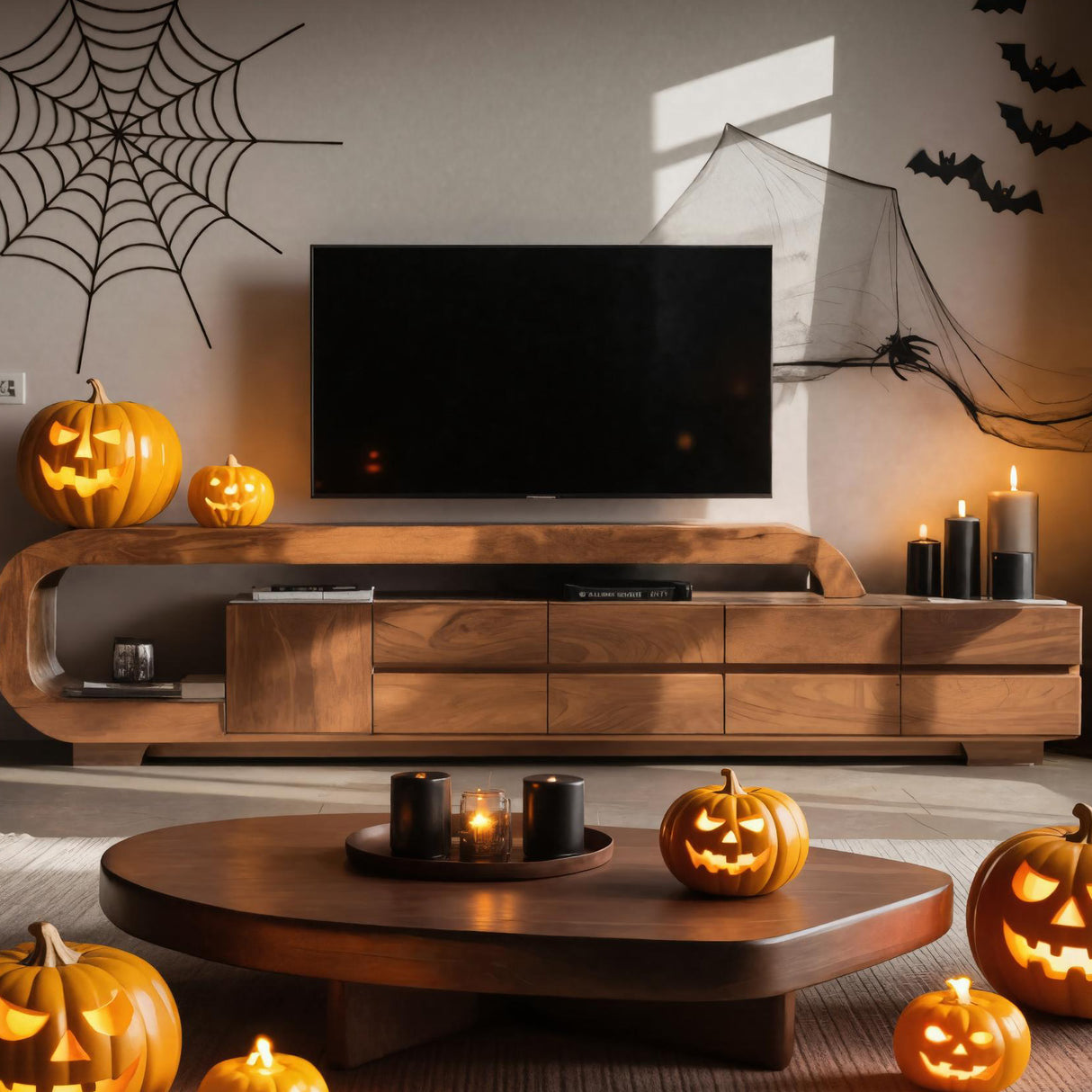Modern Halloween Wooden TV Cabinet For Living Room Or Lounge