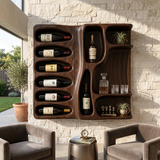 Modern Mountain Silhouette Wine Holder For Living Room