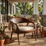 Mid Century Wooden Chair For Living Room Area
