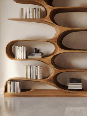 Organic Living Room Bookshelf For Home Decor