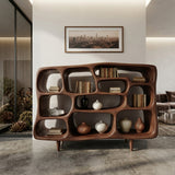 Modern Organic Bookshelf With Open Shelves For Living Room Or Office