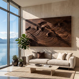 Quiet Luxury Ocean Wave Wood Wall Art For Living Room