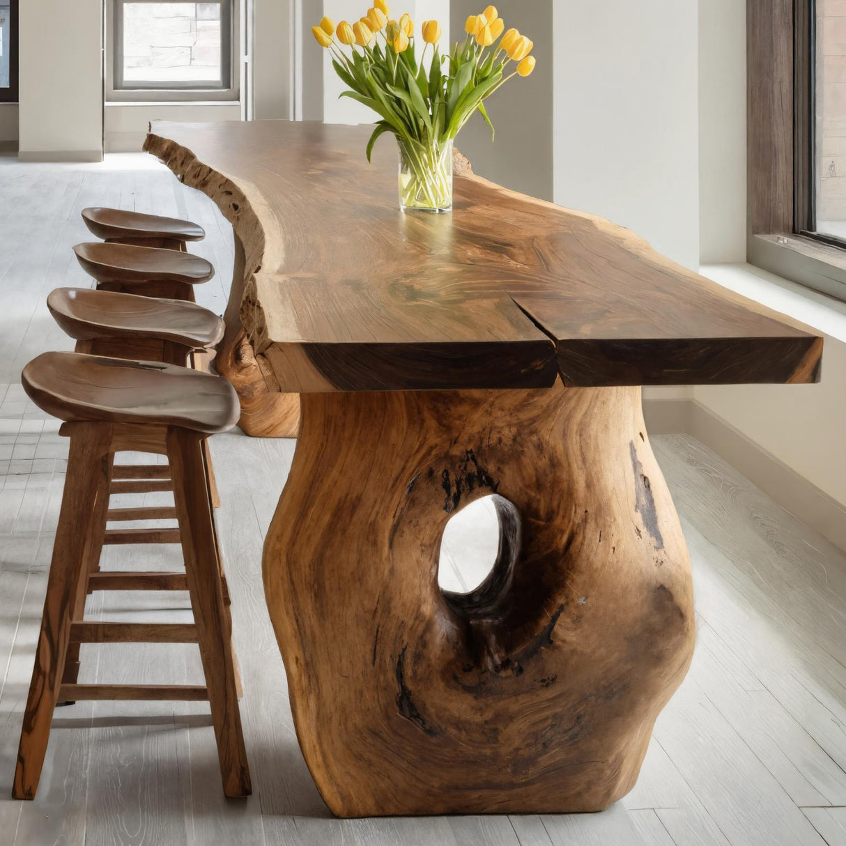 Modern Live Edge Dining Table For Dining Room
