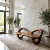 Organic Wooden Bench For Contemporary Home Decor