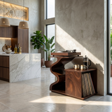 Modern Sculptural Turntable Stand Audio Lounge