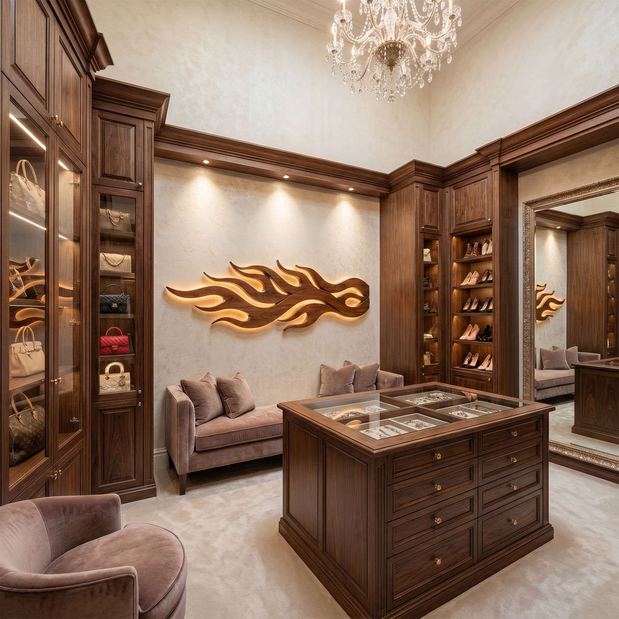 Contemporary Organic Wall Panel For Entryway Interior Space