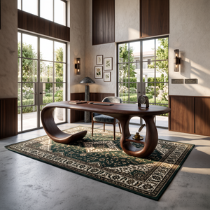 Farmhouse Pedestal Writing Desk Bedroom Study Room