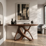 Organic Open Frame Console Table Designer Foyer