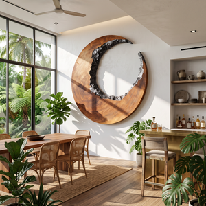 Mid Century 3D Wood Wall Art For Furniture Home Makeover