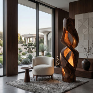 Contemporary Abstract Twisted Floor Lamp For Living Room
