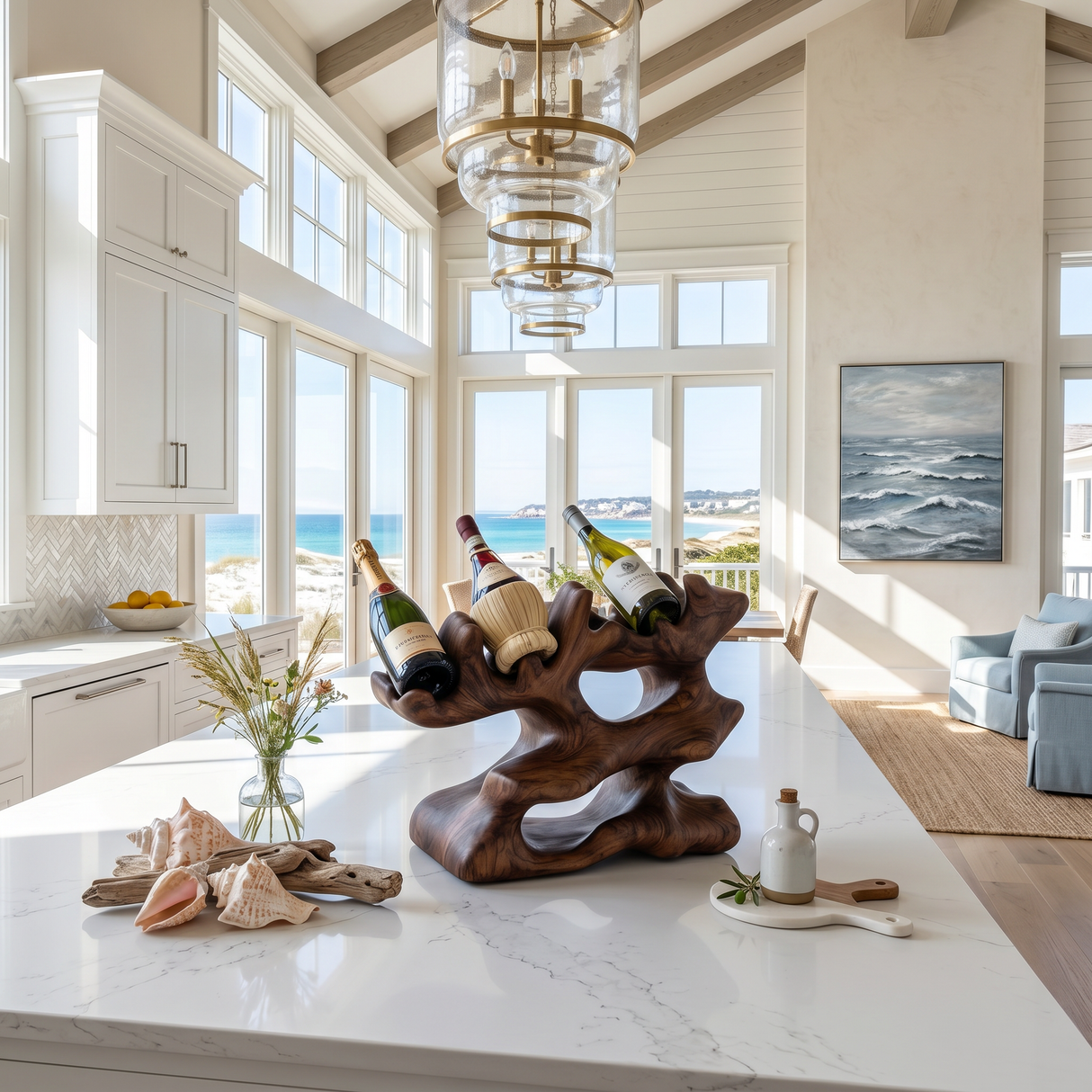 Rustic Wine Rack For Kitchen Island Rustic Feature
