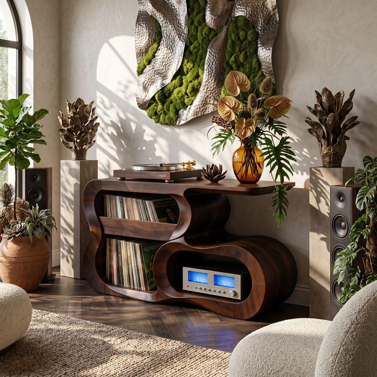 Contemporary Vinyl Record Cabinet For Studio Interior Space