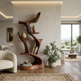 Organic Sculptural Wooden Bookshelf For Living Room