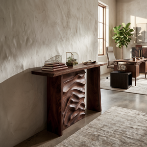 Scandinavian Organic Edge Hall Table For Resort Interior Space