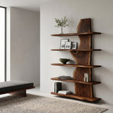 Handcrafted Natural Wood Standing Shelf For Home Storage