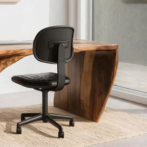 Sculptural Desk With Built-in Shelf For Home Office