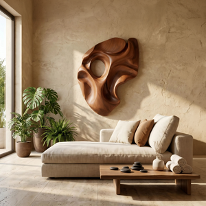 Contemporary Abstract Figure Wall Art Panel For Living Room