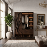 Contemporary Sculptural Form Armoire For Luxury Bedroom Interior