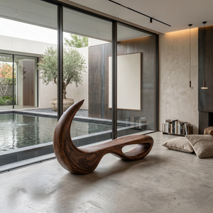 Luxury Bench With Architectural Curved Opening For Designer Homes