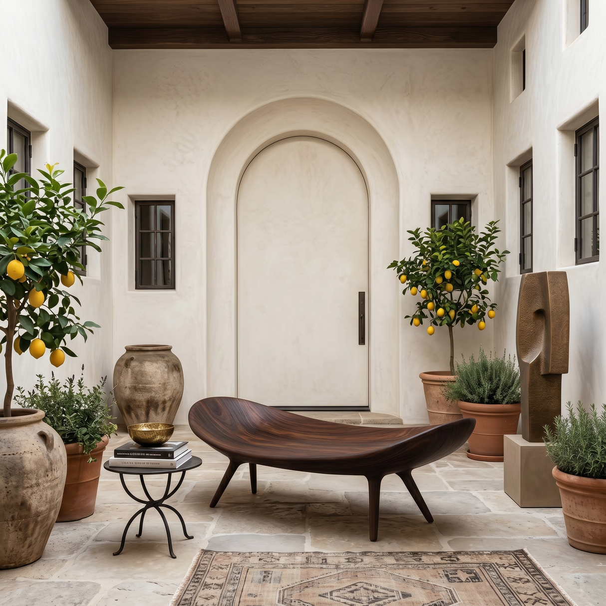 Sculptural Outdoor Bench For Garden Or Relaxed Spaces
