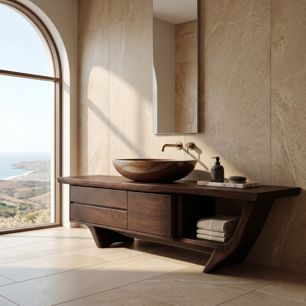 Contemporary Bathroom Vanity With Storage And Drawers For Bathroom